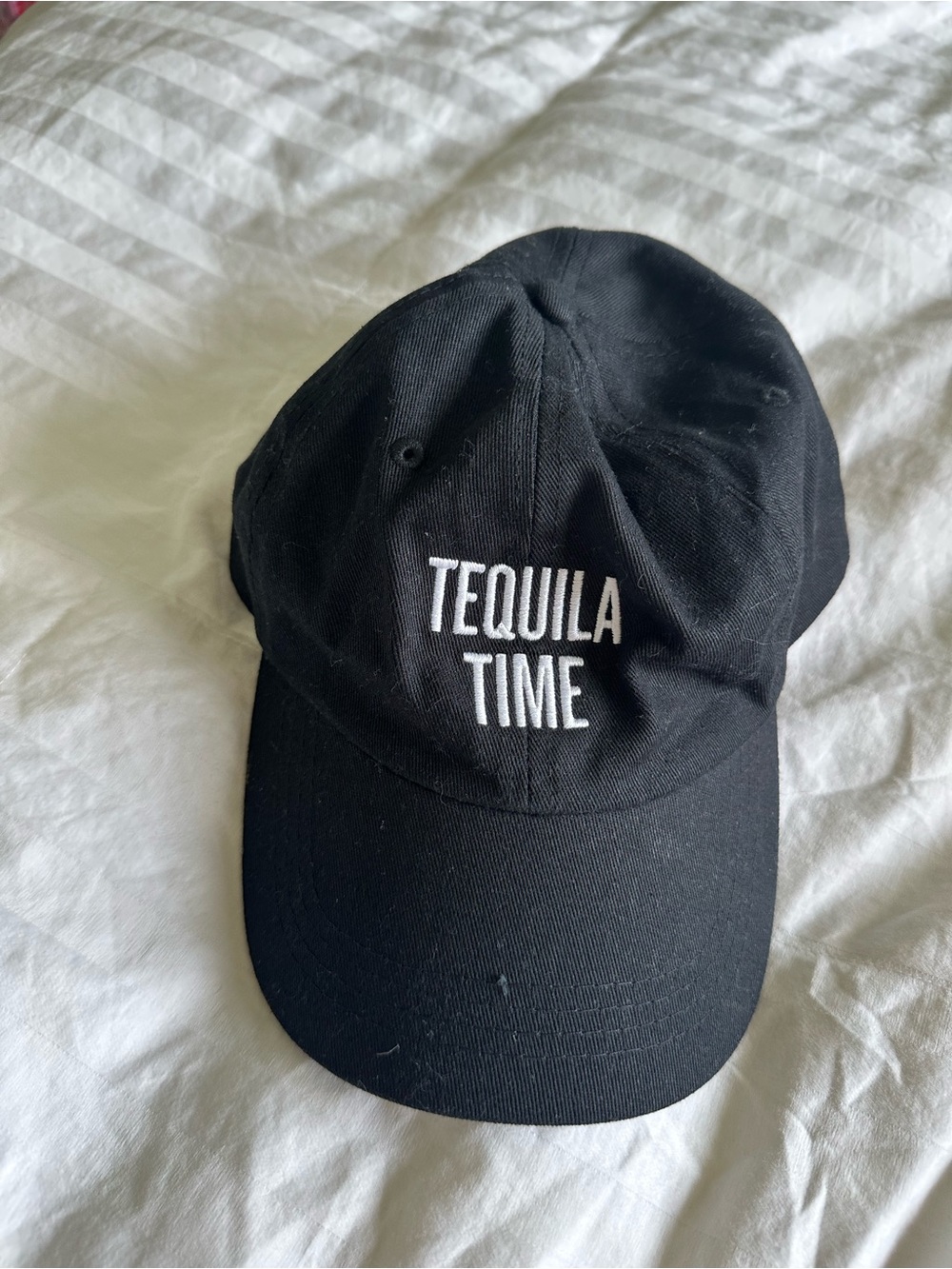 Tequila Time Black Baseball Cap - Casual Party Hat